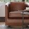Flash Furniture Myles Club Style Commercial Barrel Accent Armchair, Brown Leathersoft Upholstery, Brass Nail Trim BS-AC22-061-BRNPU-GG - alternate 7